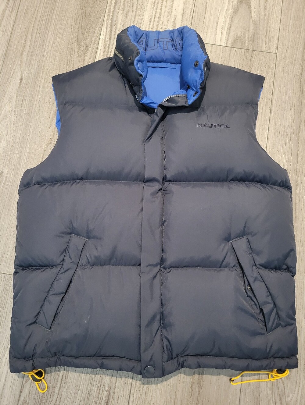 Nautica Men’s Puffer Vest in Navy and Dodger Blue